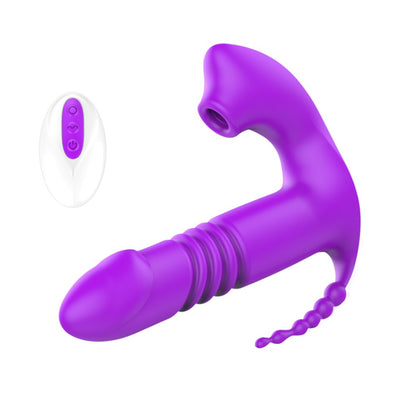 3 In 1 Clit Sucker Vibrator ''TurboG'' Wearable G-Spot Anal Stimulator