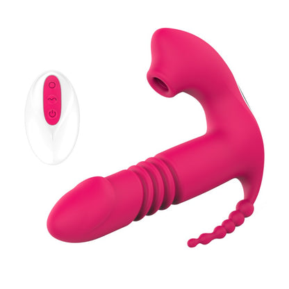 3 In 1 Clit Sucker Vibrator ''TurboG'' Wearable G-Spot Anal Stimulator