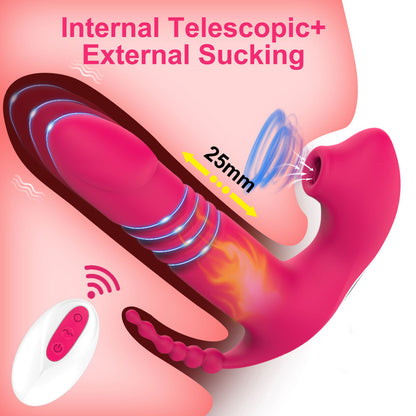 3 In 1 Clit Sucker Vibrator ''TurboG'' Wearable G-Spot Anal Stimulator