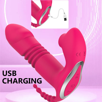 3 In 1 Clit Sucker Vibrator ''TurboG'' Wearable G-Spot Anal Stimulator